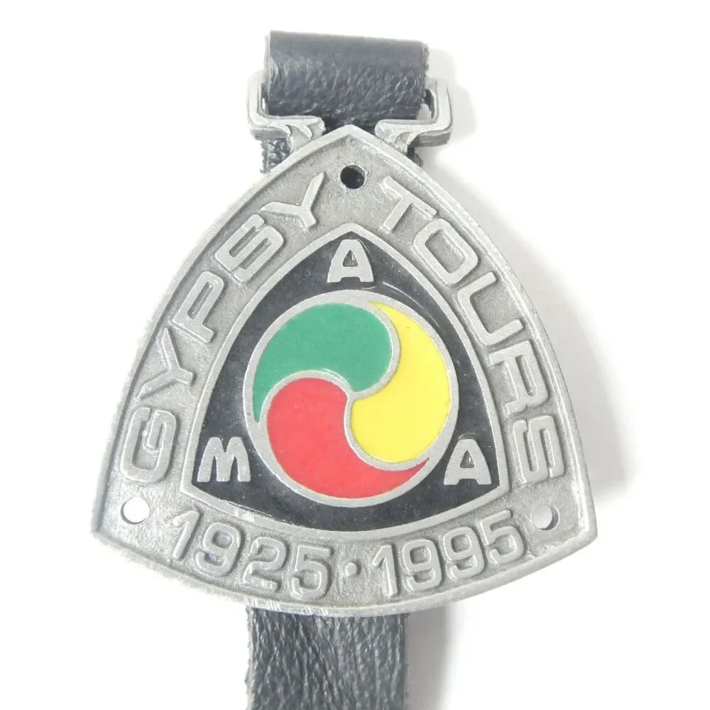 Gypsy Tours AMA Motorcycle 1925-1995 Enamel Key Ring Fob Keychain